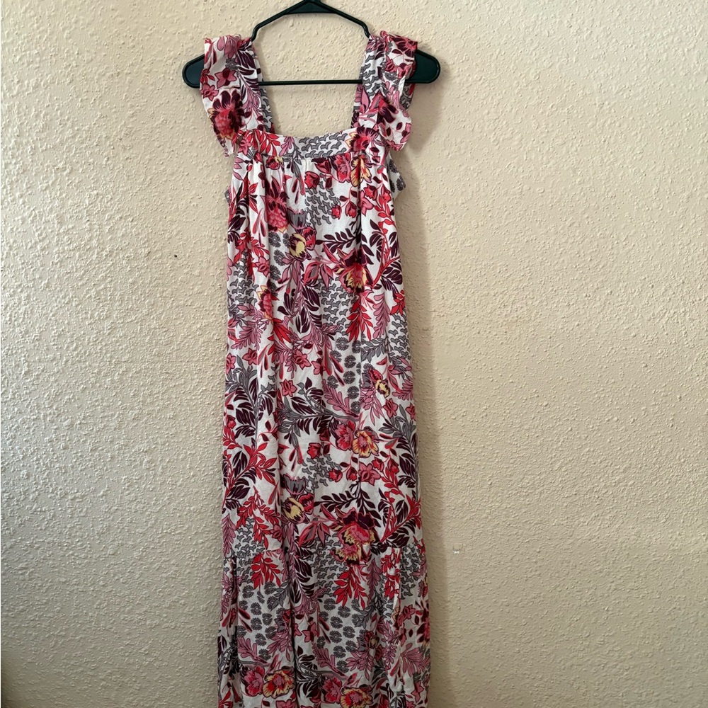 Knox Rose Floral Maxi Dress - Red and White